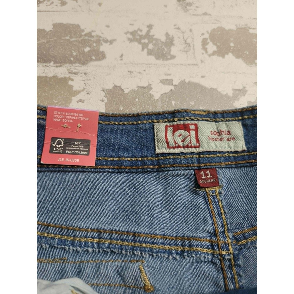 NEW LEI Sophia Hipster Flare Denim Jeans Juniors 11 Y2K NWT - Picture 6 of 11